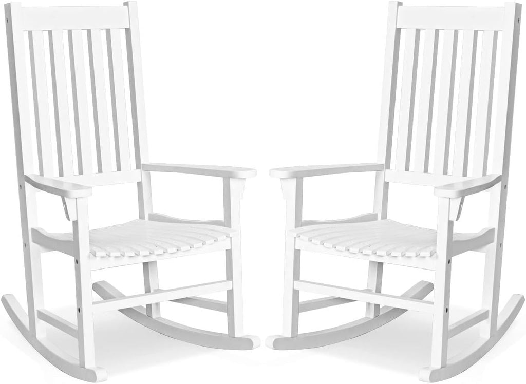 White Acacia Wood Rocking Chair V671