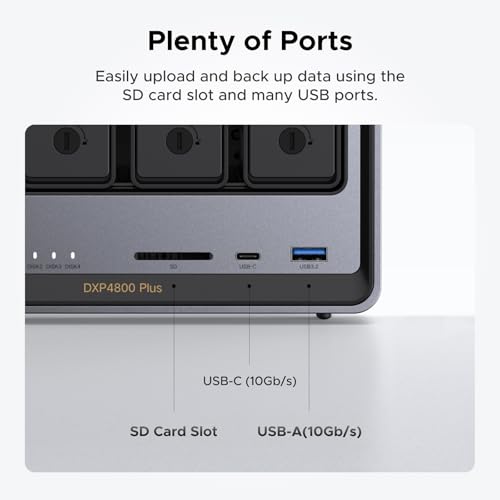 4-Bay Desktop NAS with Intel Pentium Gold 8505 CPU, 8GB DDR5 RAM, 128G SSD, 10GbE, 2.5GbE, M.2 NVMe Slots, 4K HDMI K781