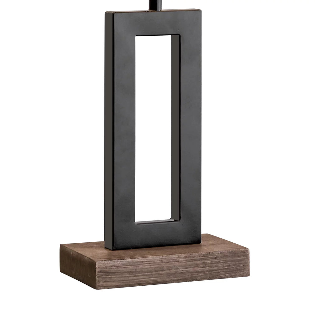 Modern Metal Table Lamp 18" Industrial Black W83248