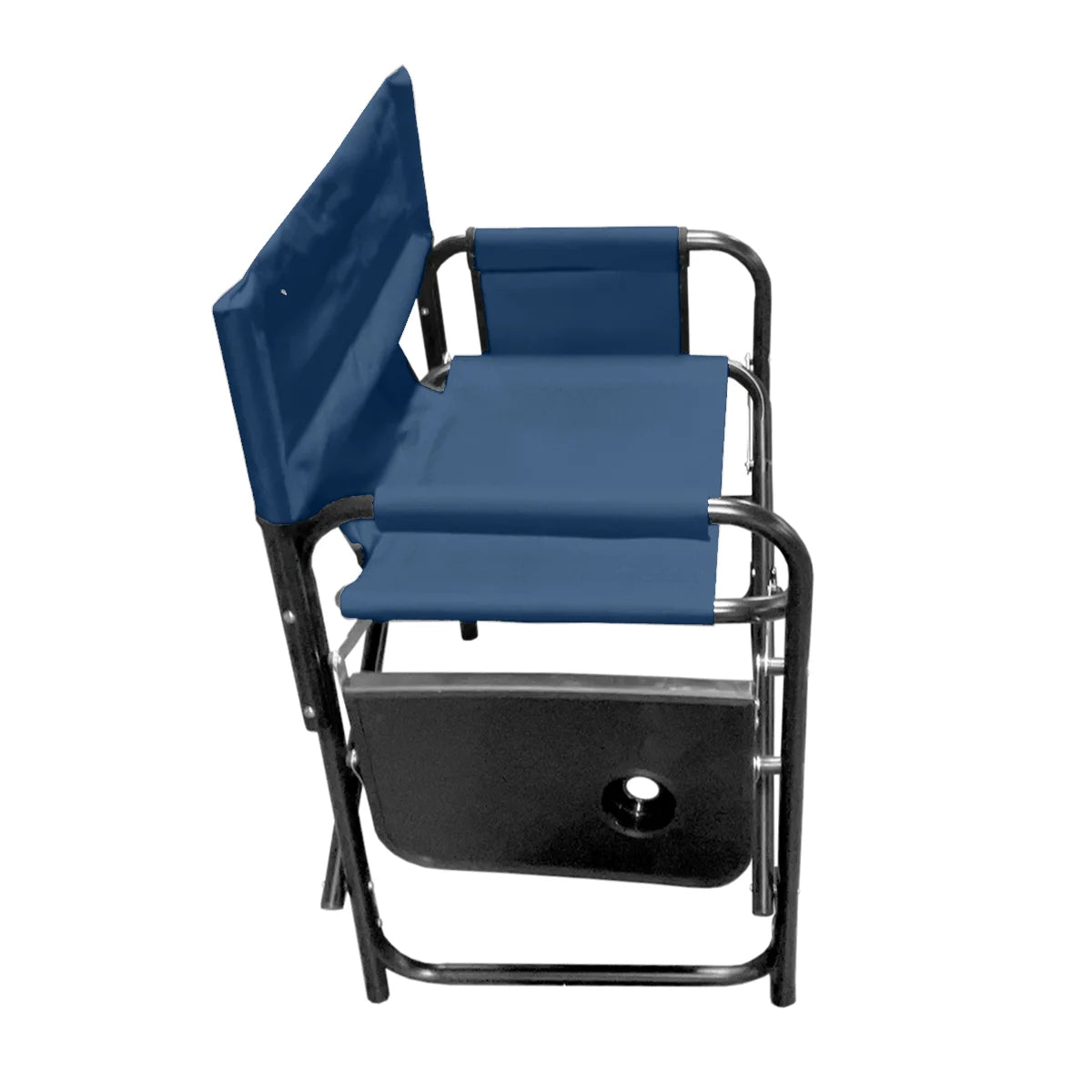 Folding Directors Chair with Side Table & Pockets, Blue R775545