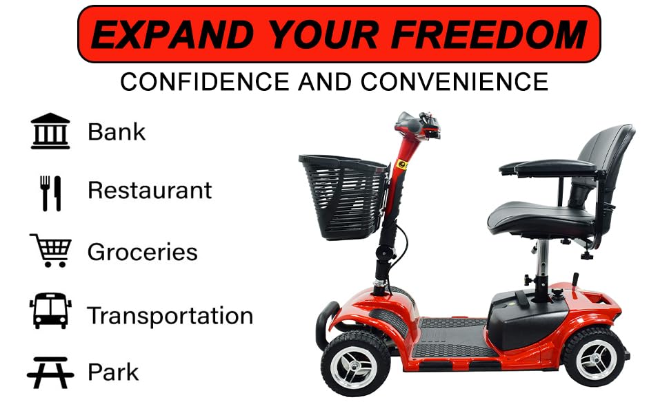 Purple Battery Powered 4 Wheel Heavy Duty Electric Mobility Scooter R843