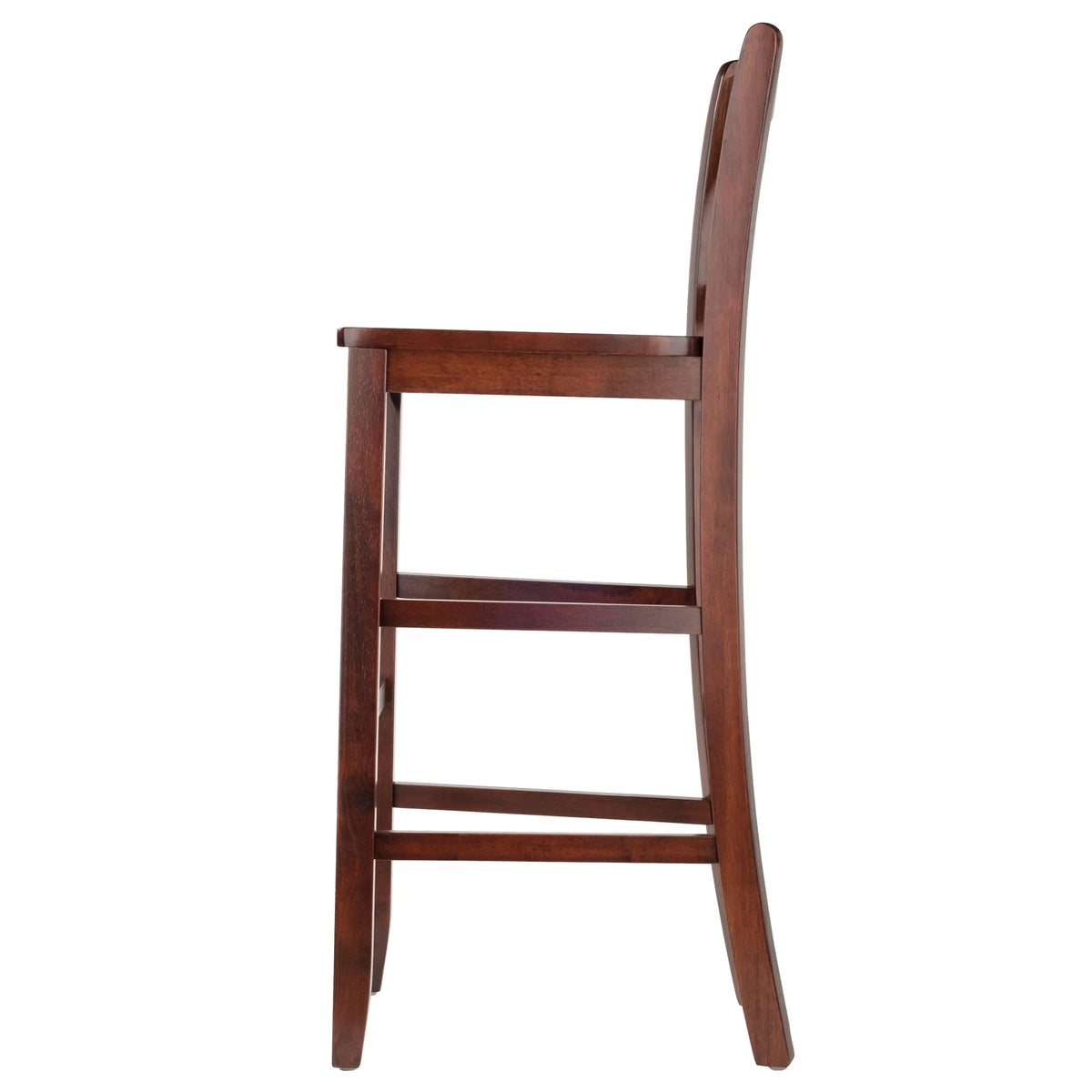 Set of 2 Walnut Finish V-Back Bar Stool G67776