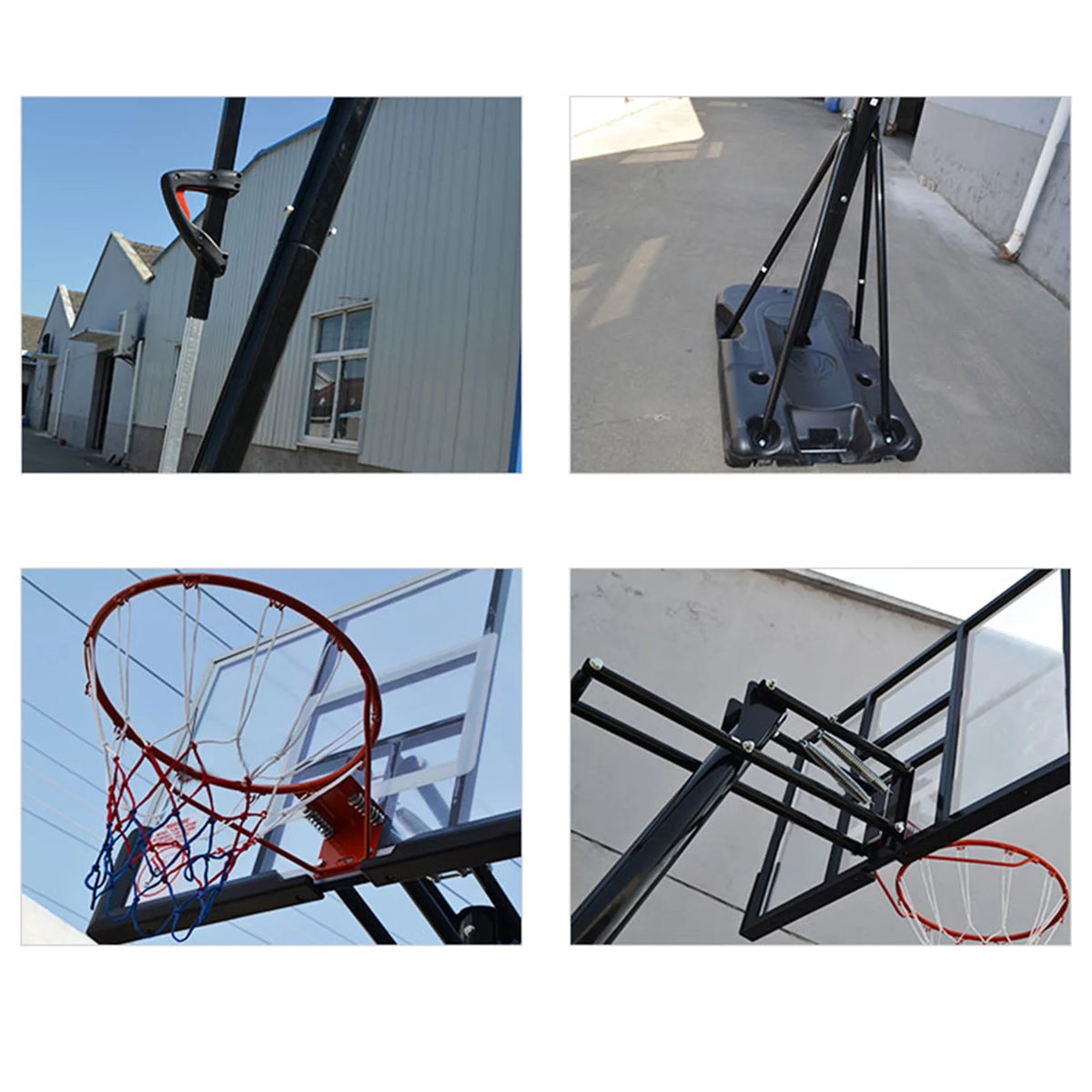 54 in. Portable Height Adjustable Basketball Hoop System S506182