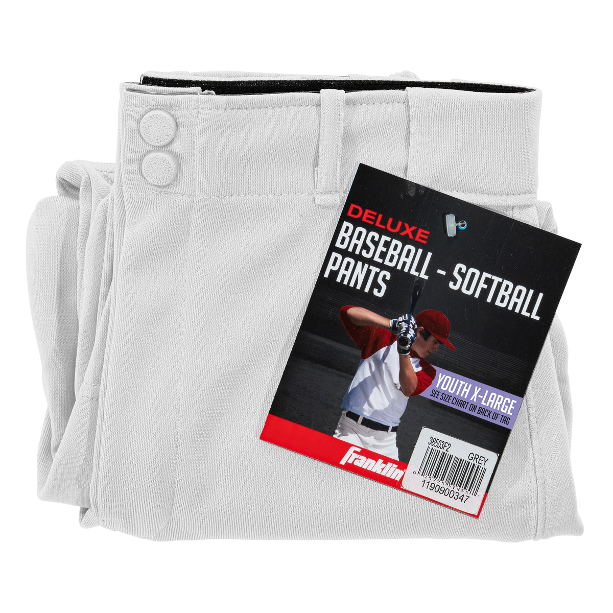 Youth Baseball Pants Gray Large B60439