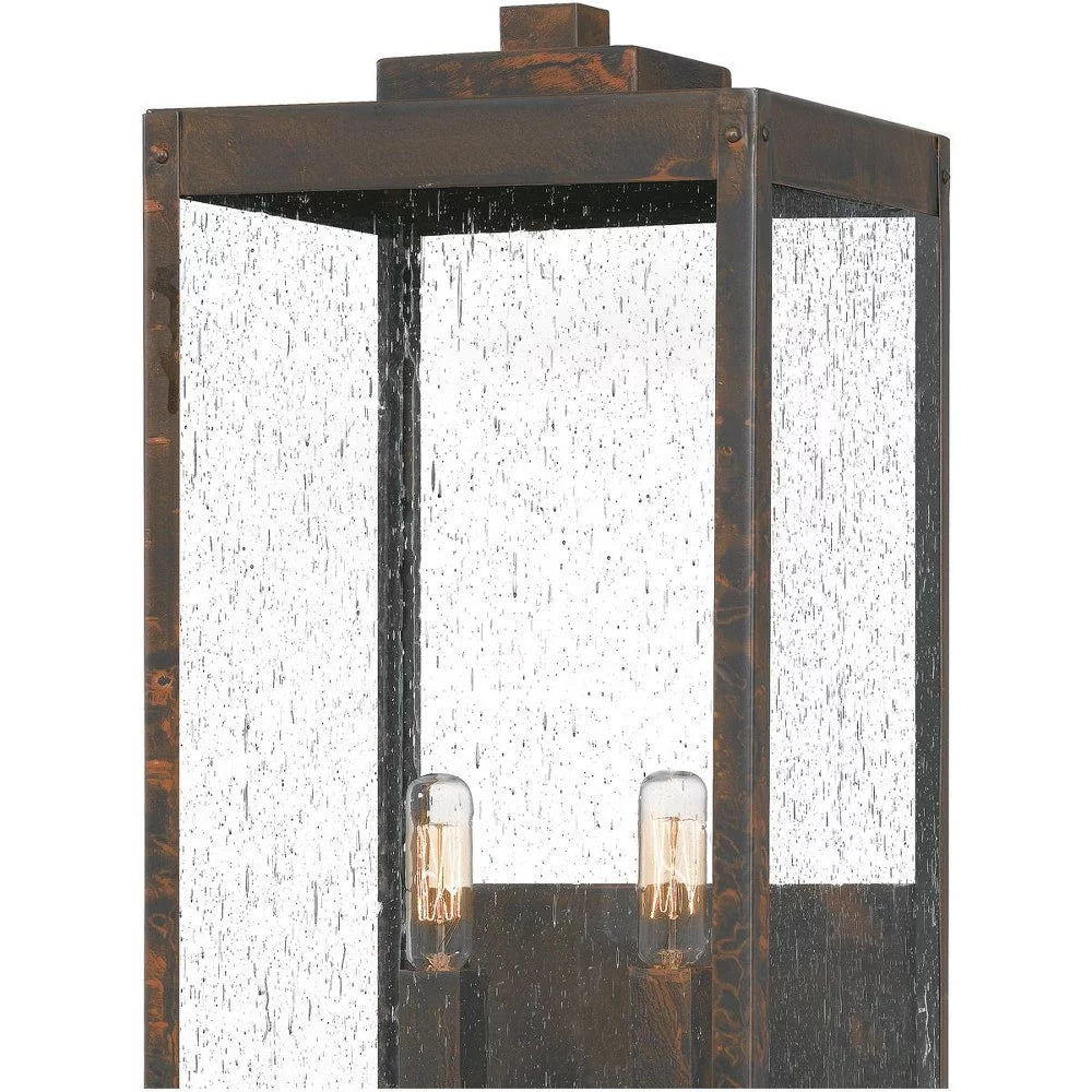 2-Light Extra Large Outdoor Wall Lantern with Clear Beveled Glass Panels L391