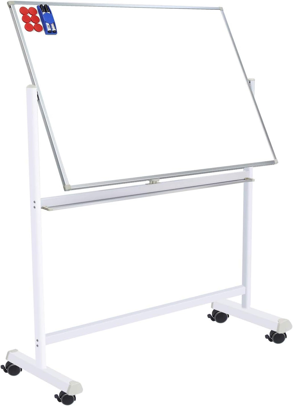 36x24 Double Sided Magnetic Dry Erase Board on Wheels with Stand A756144