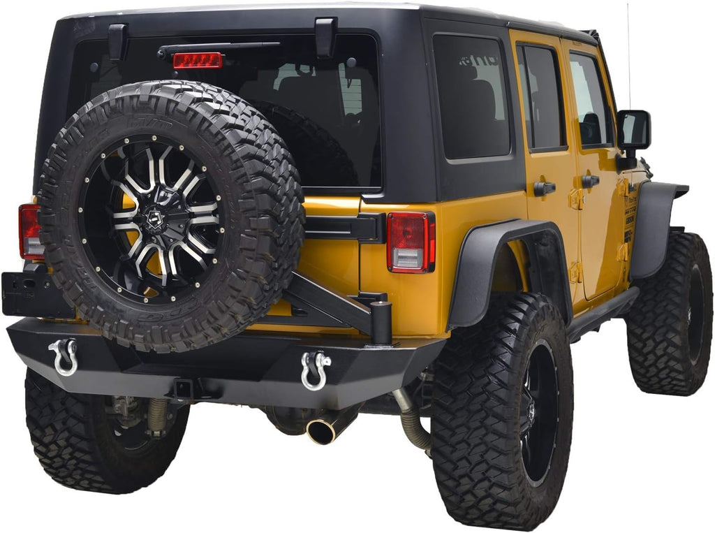Black Rear Bumper with Tailgate Tire Carrier B6099