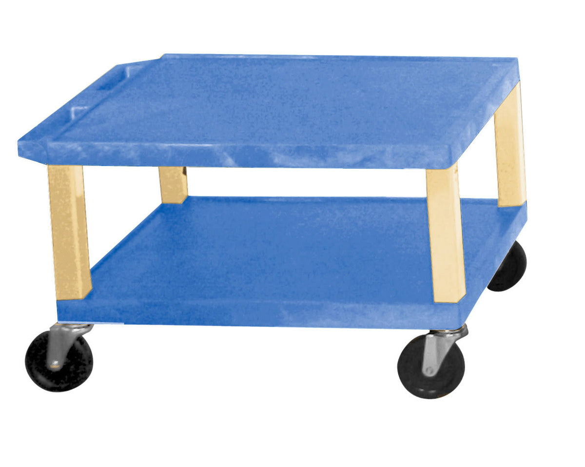 Blue Two Shelf Utility Cart L2063