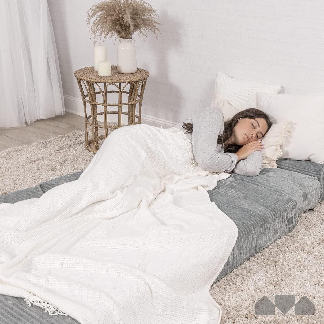 Tri Folding Memory Foam Sofa Mattress with Washable Cover, Twin Size E424
