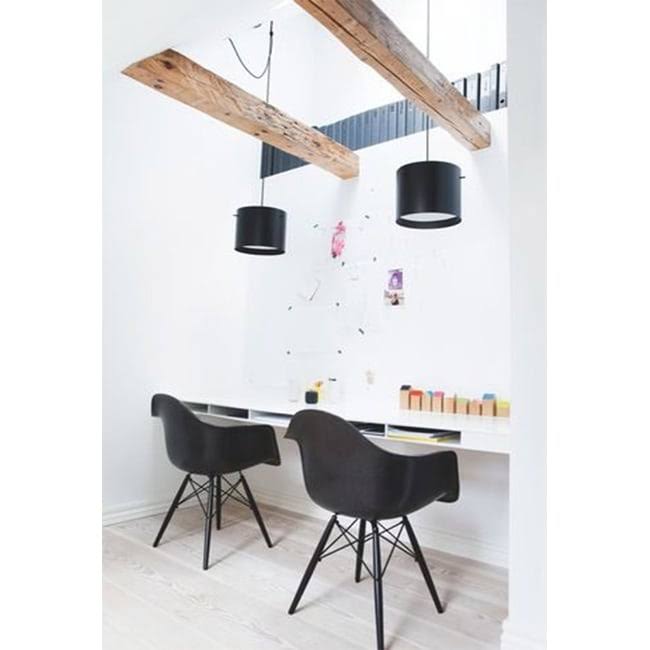 Set of 2 Black Accent Chairs with Wood Legs E193