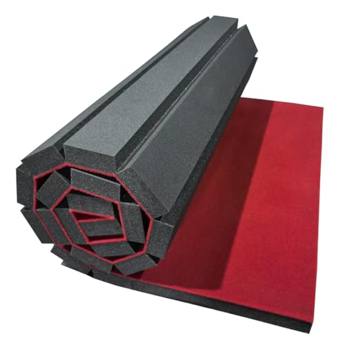 Indoor Gymnastics Track Exercise Mat with Grippy Gym Carpet Top - Sturdy Foam Wrestling Mat R3601