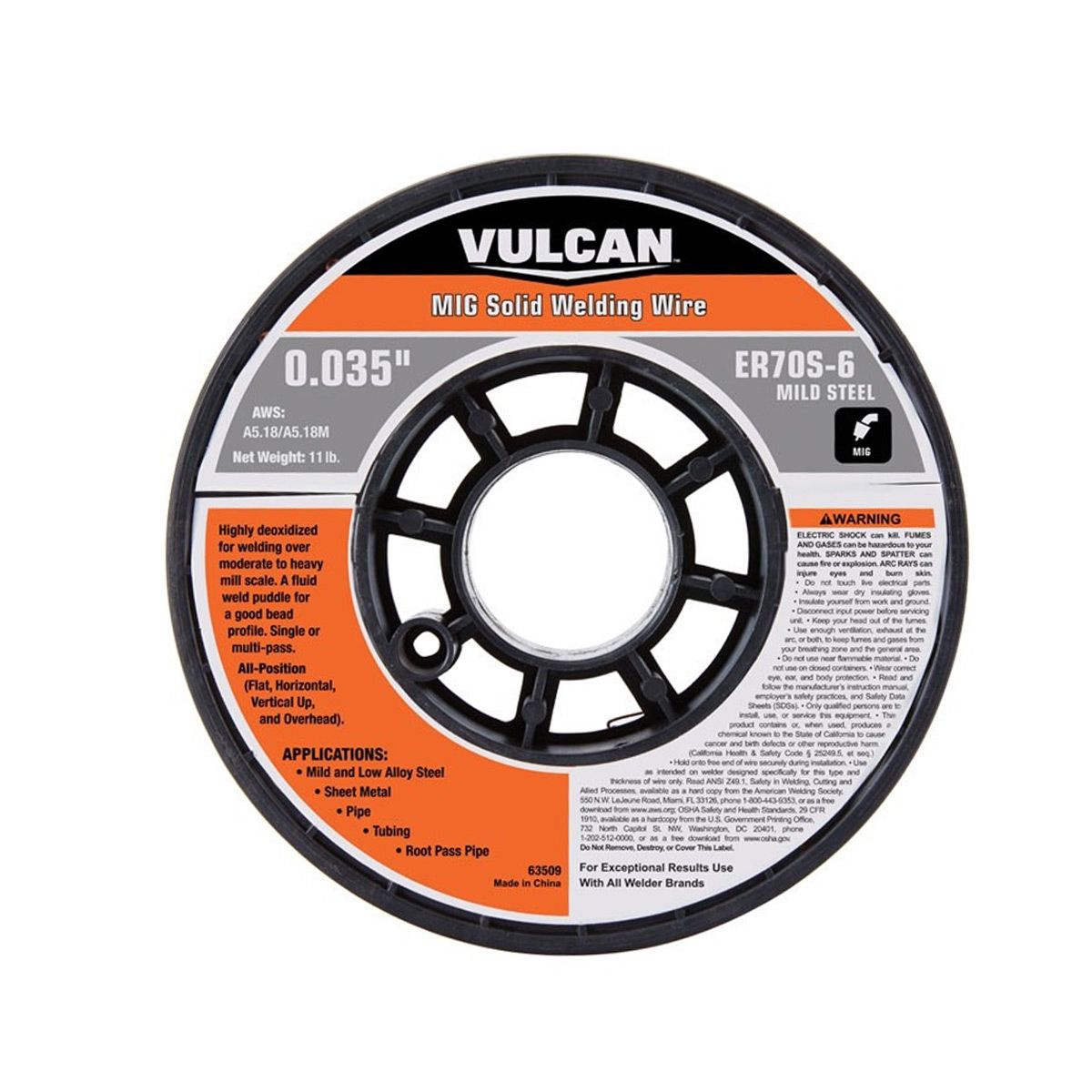 0.035 in. ER70S-6 MIG Solid Welding Wire 11 lb. Roll L216472