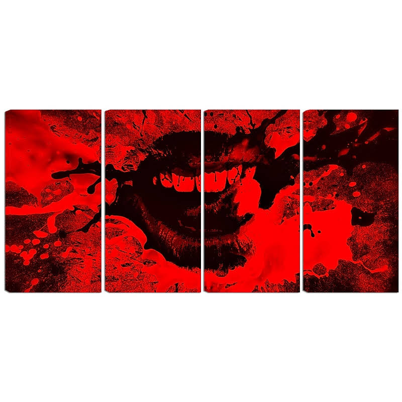 Red Lips 4 Piece Graphic Art Set Z975449