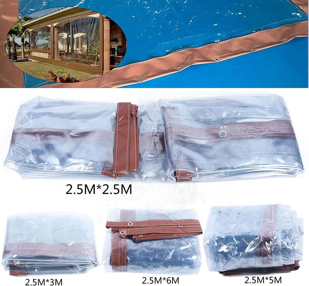 Brown Waterproof PVC Tarpaulin Canopy 8'*8' T49543