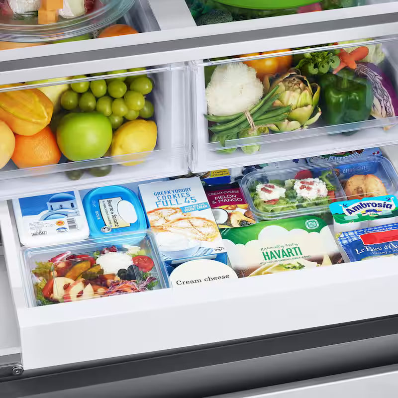 33 in. 24.5 cu. ft. 3-Door French Door Smart Refrigerator in Stainless Steel with Dual Icemaker P69428