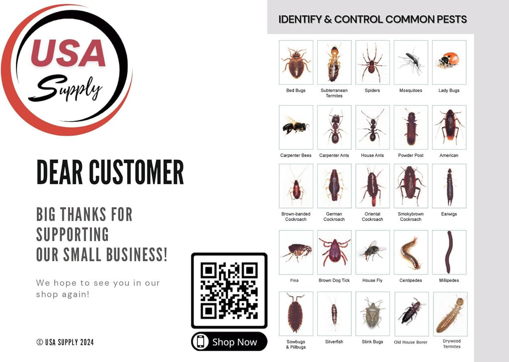 Heavy Duty Flea and Bed Bug Pressurized Insecticide with Protective Gloves and Pest Identification Card Q273