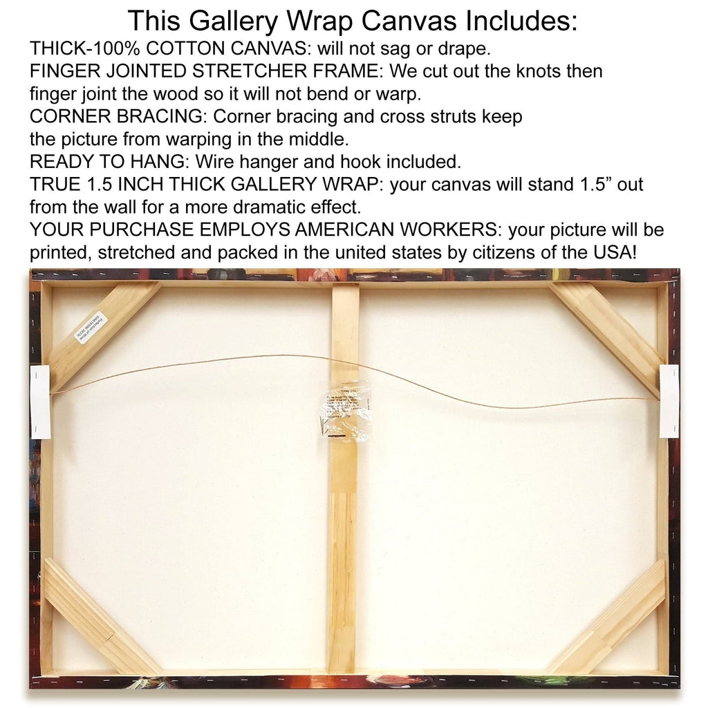 Interwoven Landscape Print on Canvas J77088