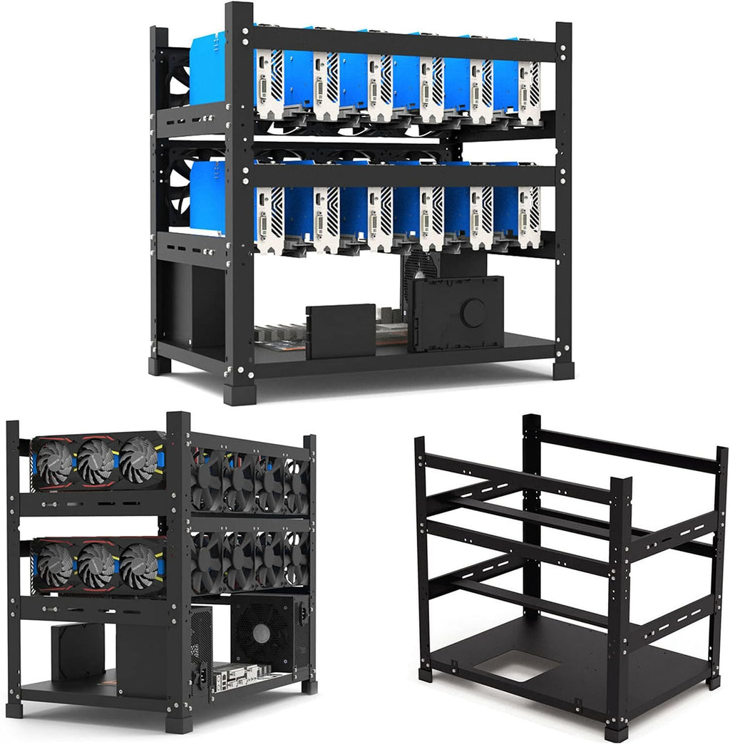 12 GPU Open Air Mining Rig Frame Computer Case Pack of 2 N2630