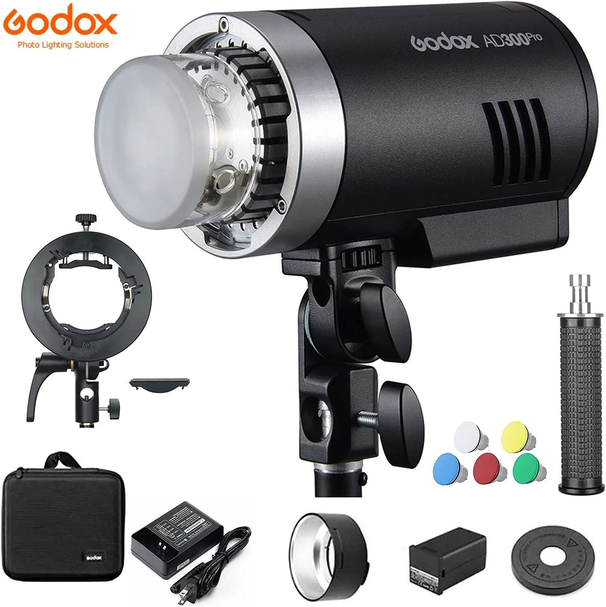300W TTL Outdoor Flash with Bi-Color Modeling LED G650822