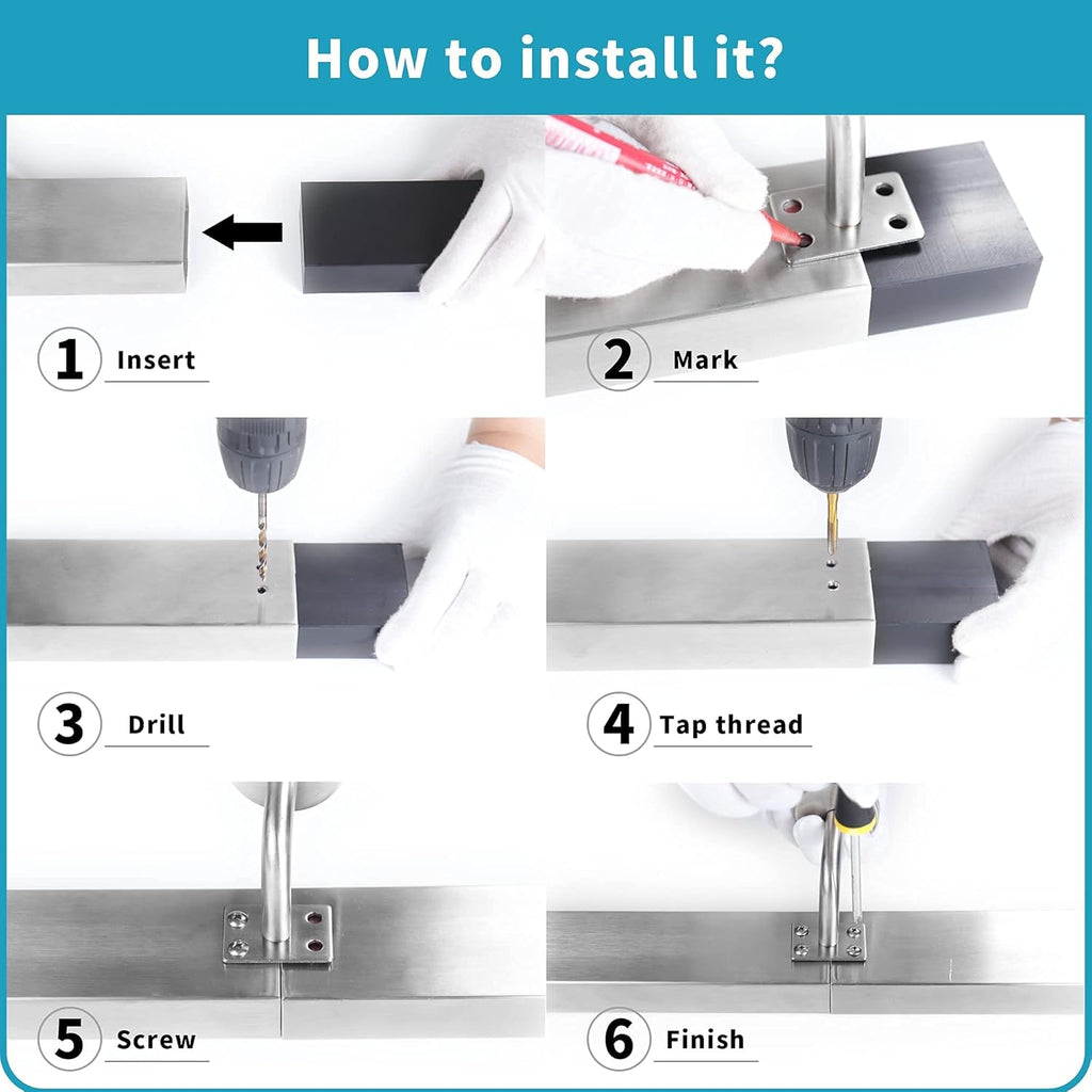 Brushed Stainless Steel Wall Mounted Stair Handrail H418257
