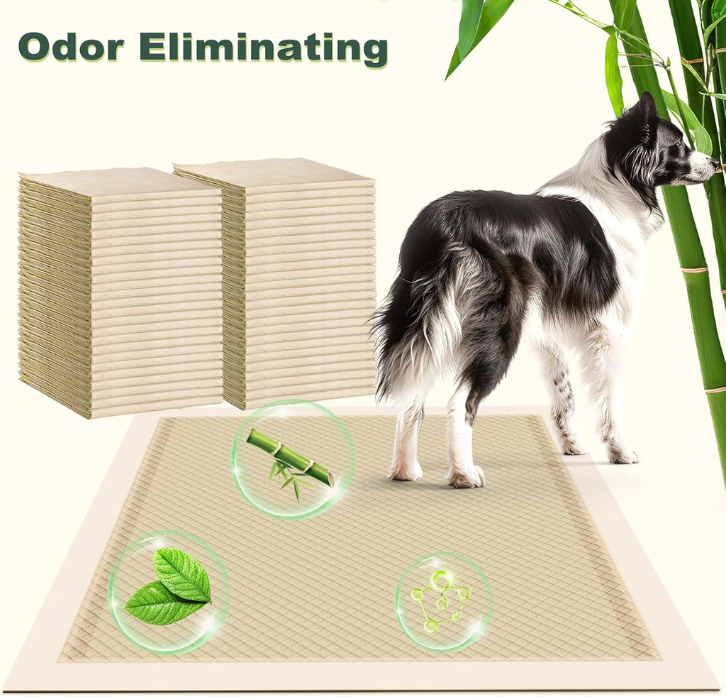 Bamboo Dog Training Pads, 28x34in Extra Large, 30 Counts F97982