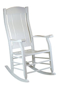 White Wood Patio Rocking Chair Q52835