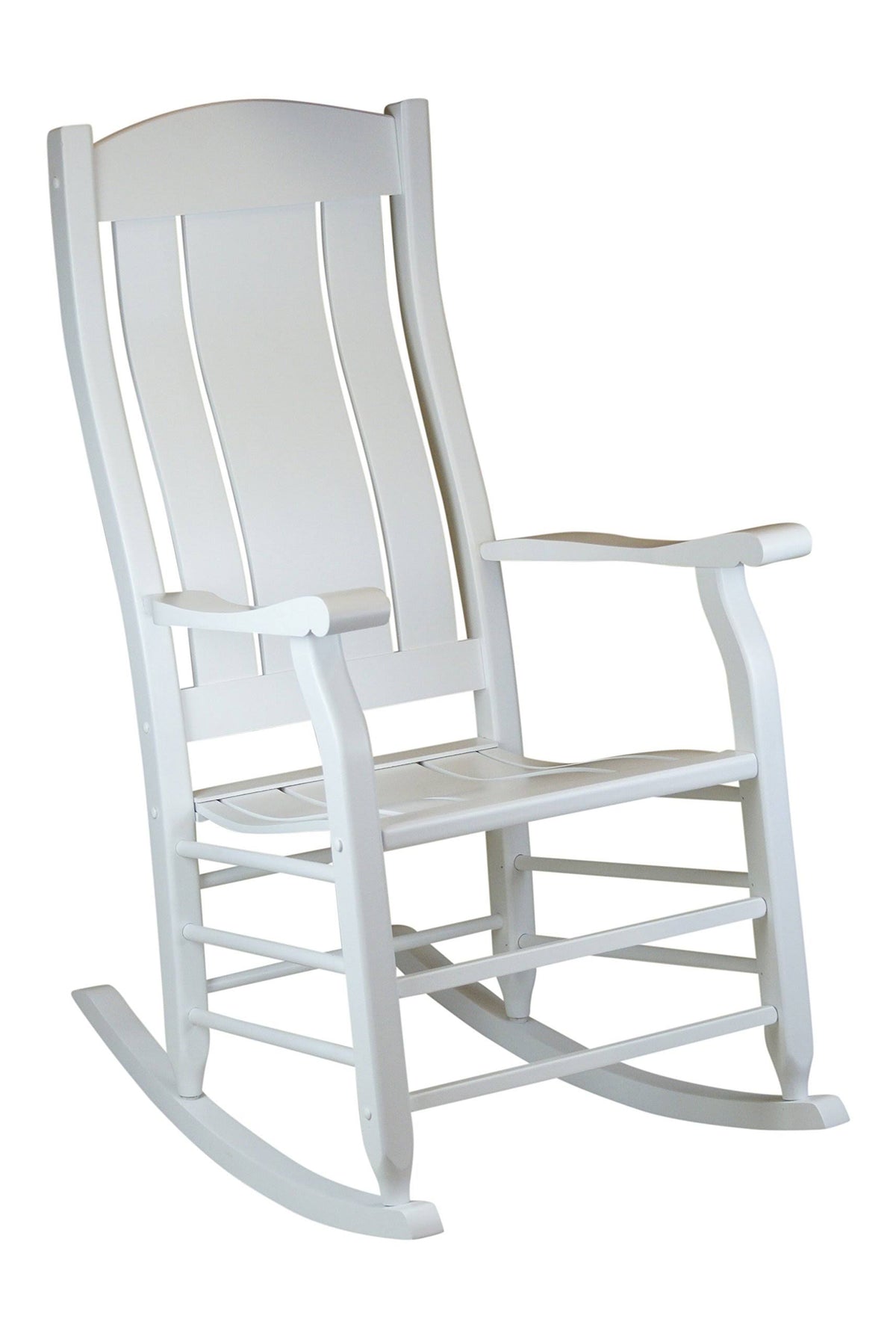 White Wood Patio Rocking Chair Q52835