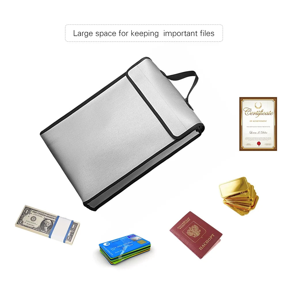 Fireproof Document Bag Waterproof Heat Insulation 1200℃ Fire Resistant Big Capacity Bag B76530