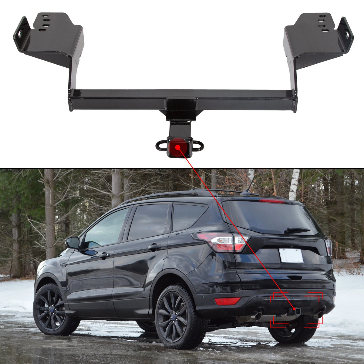 Tow Trailer Hitch Receiver 3500 LBS Class 3 2 Z222277