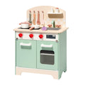 Green Wooden Pretend Play Kitchen Set J52284