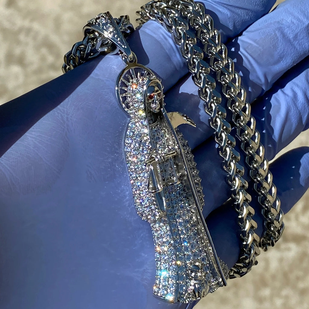 Stainless Steel Franco Chain Necklace 36" Y695929