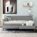 Wood Daybed Frame with Drawer E427