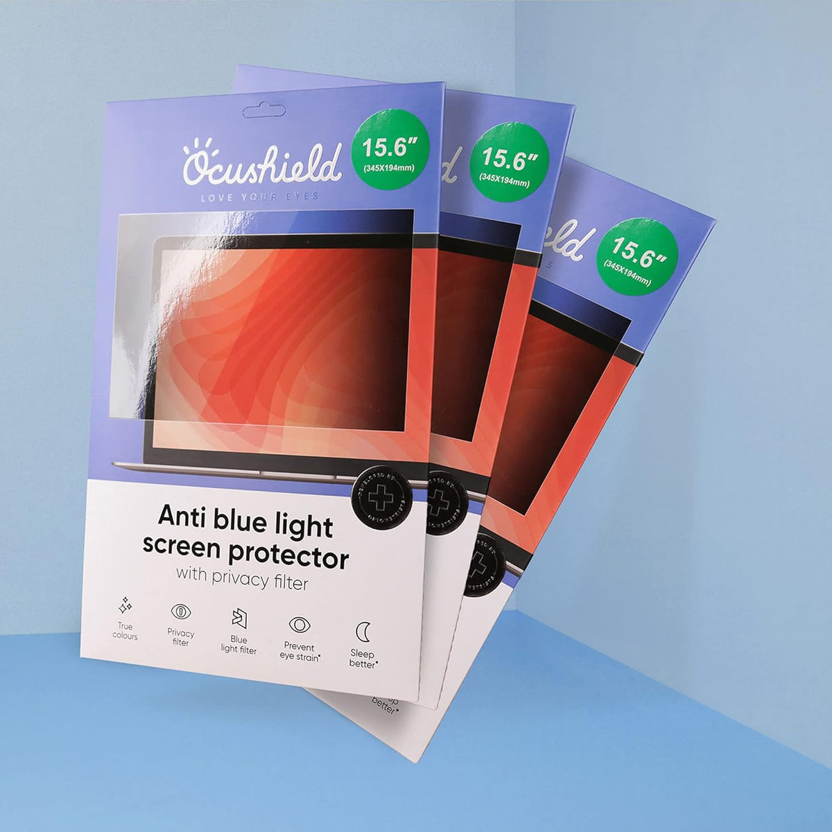 22” Anti Blue Light Screen Protector with Privacy Filter for Laptops and Monitors A544491