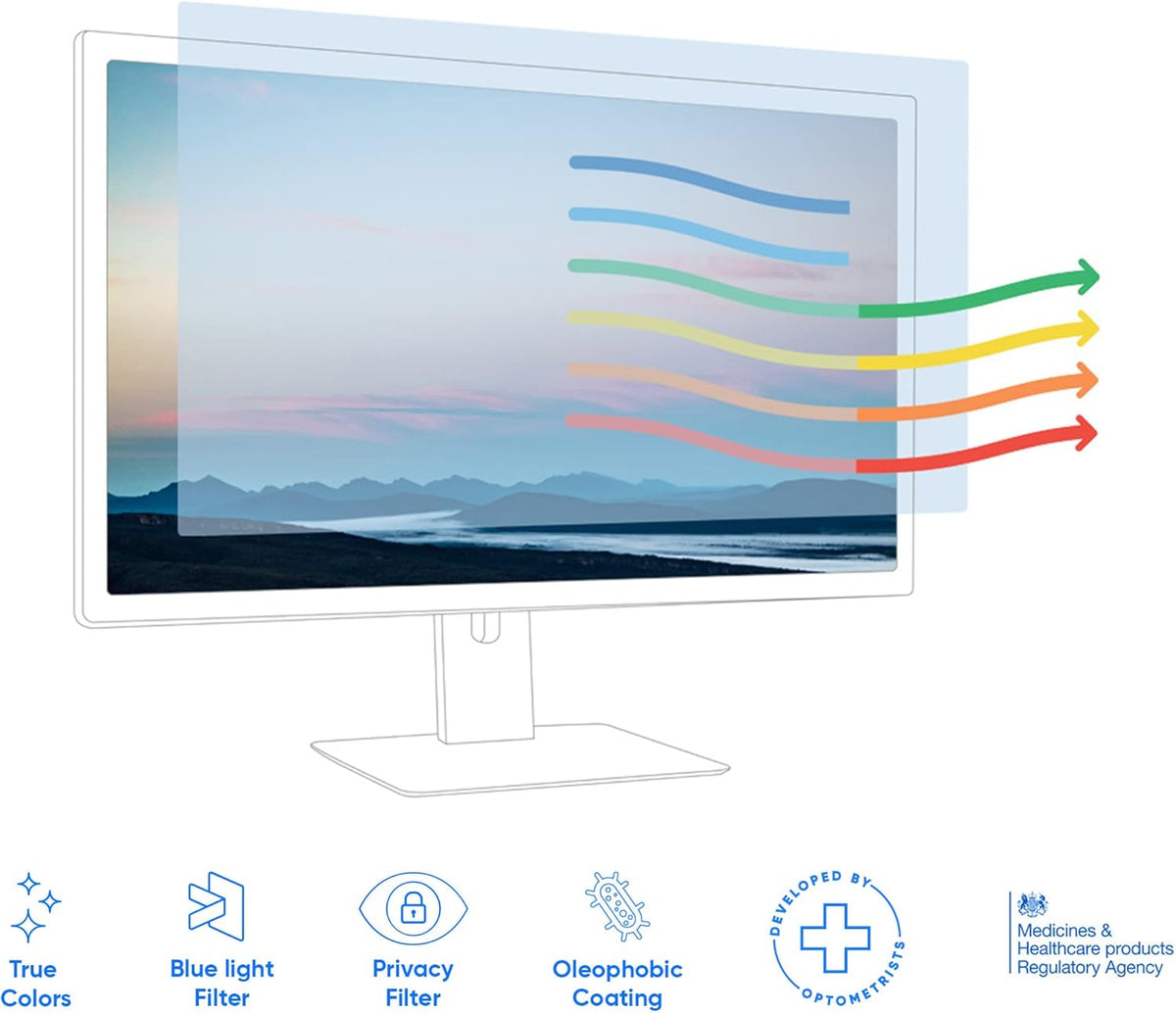 22” Anti Blue Light Screen Protector with Privacy Filter for Laptops and Monitors A544491