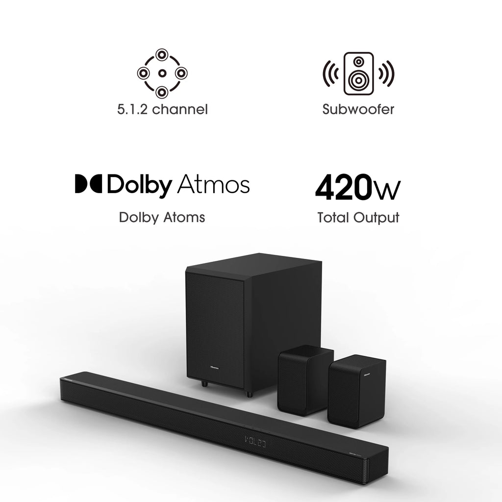 5.1.2 Ch 420W Soundbar with Wireless Subwoofer and Dolby Atmos O550882