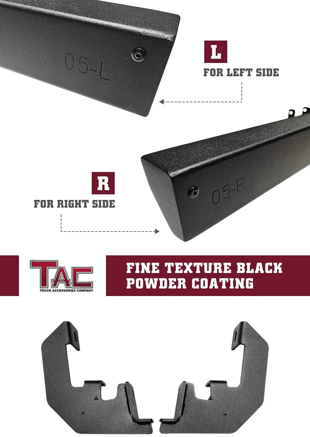 Sidewinder Running Boards for Chevy Colorado GMC Canyon Crew Cab 4" Drop Side Steps Nerf Bars Rock Slider Pickup Truck Fine Texture Black Off-Road Accessories (2pcs) L703518