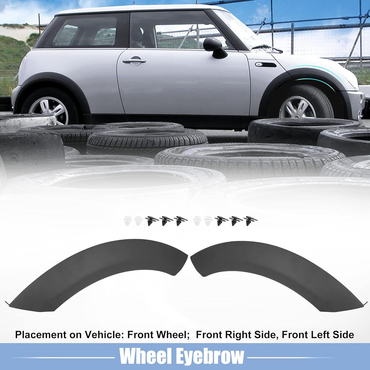Pair Wheel Arch Trim Guard Black Pack of 2 U19011