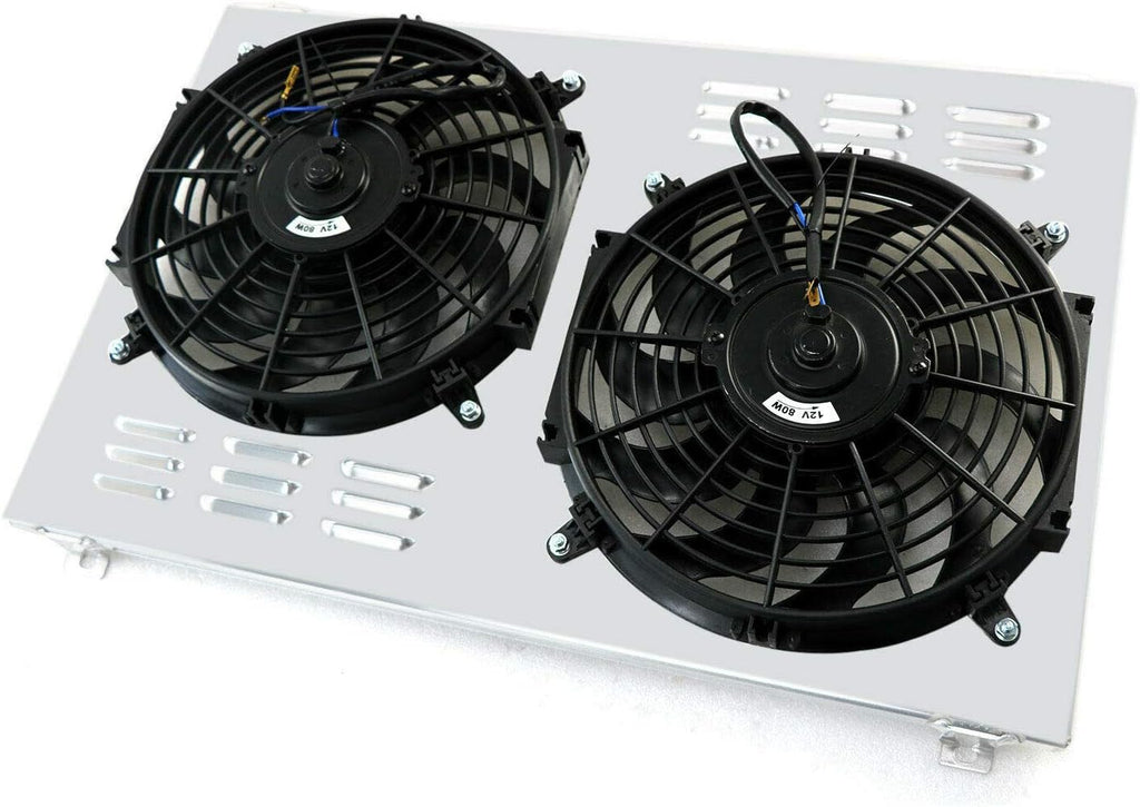 Aluminum Radiator Shroud with 2 x 12 inch Fan for 1982-1992 Camaro Firebird 5.0L 5.7L V8 P719701