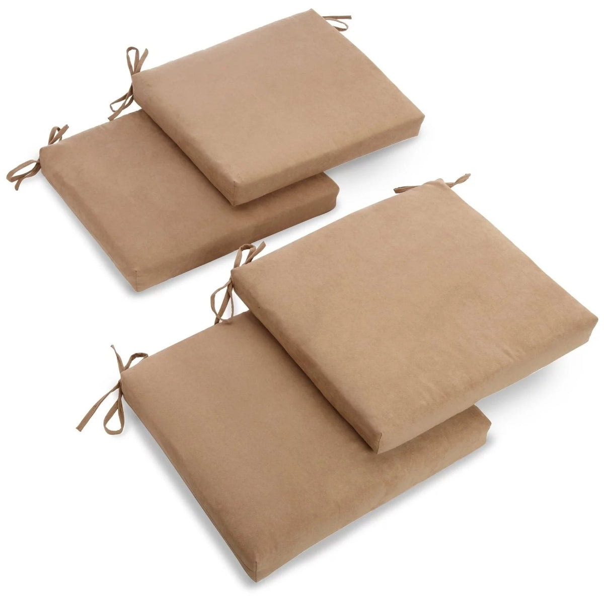Sage Green Microsuede Chair Cushions Set of 4 B725