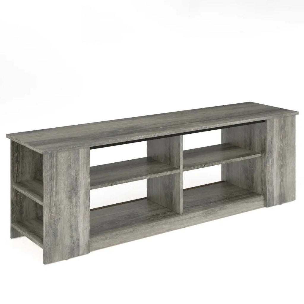 55 inch 3-Tier TV Stand with 8 Adjustable Storage Units Grey Y20857