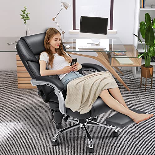 White Ergonomic Office Chair with Massage and Heat P246755