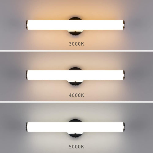 24in LED Vanity Light Dimmable Chromed Tube Cylinder Bar I42706