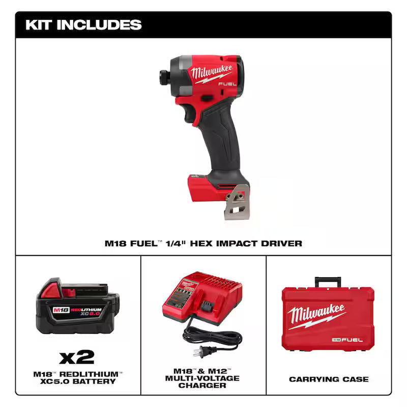 18-Volt Lithium-Ion Brushless Cordless Impact Driver Kit with 50-Piece Screw Driver Bit Set P68564