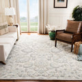 Ivory/Grey Floral Wool Area Rug D864