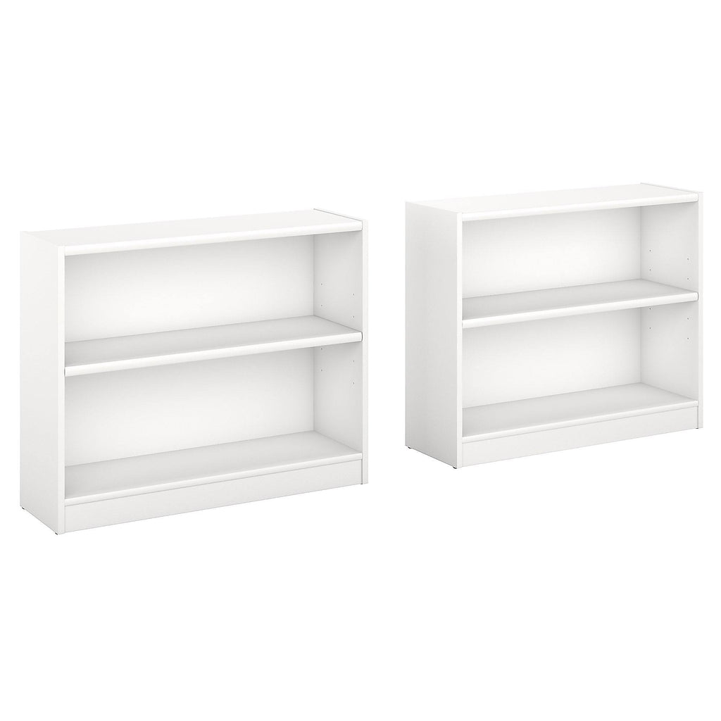 White 2 Shelf Bookcase Set of 2 J176