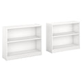 White 2 Shelf Bookcase Set of 2 J176