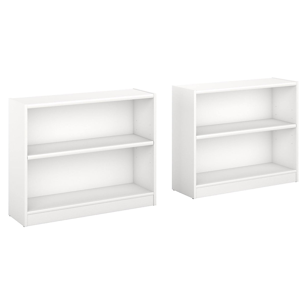 White 2 Shelf Bookcase Set of 2 J176