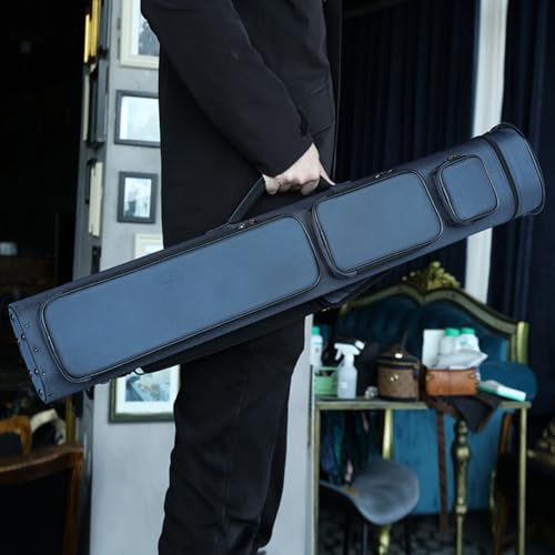 12-Hole Nylon Pool Cue Case, Black/Blue W70058