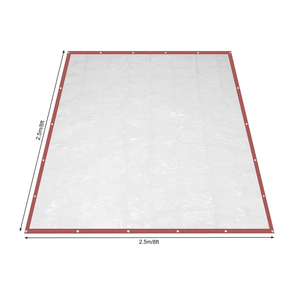 Brown Waterproof PVC Tarpaulin Canopy 8'*8' T49543