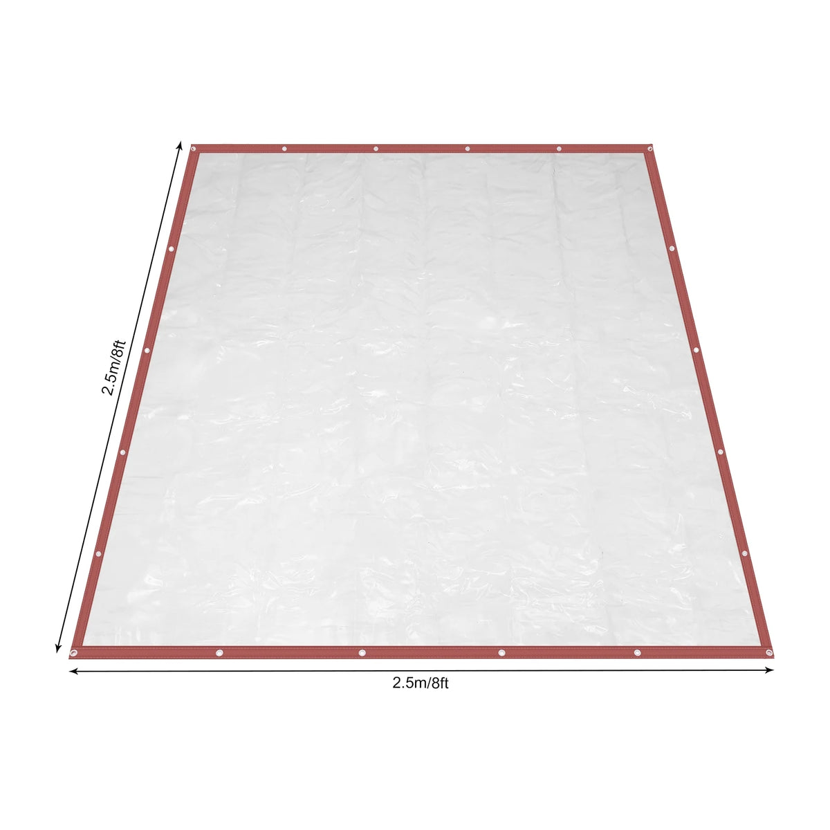 Brown Waterproof PVC Tarpaulin Canopy 8'*8' T49543